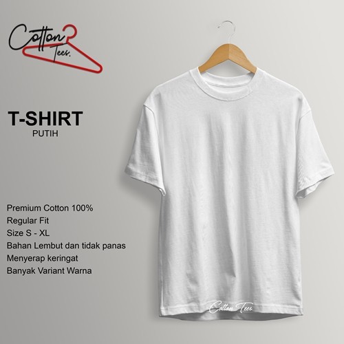 Kaos Polos Baju Pria Kaos Pria Premium kaos Lengan Pendek PUTIH