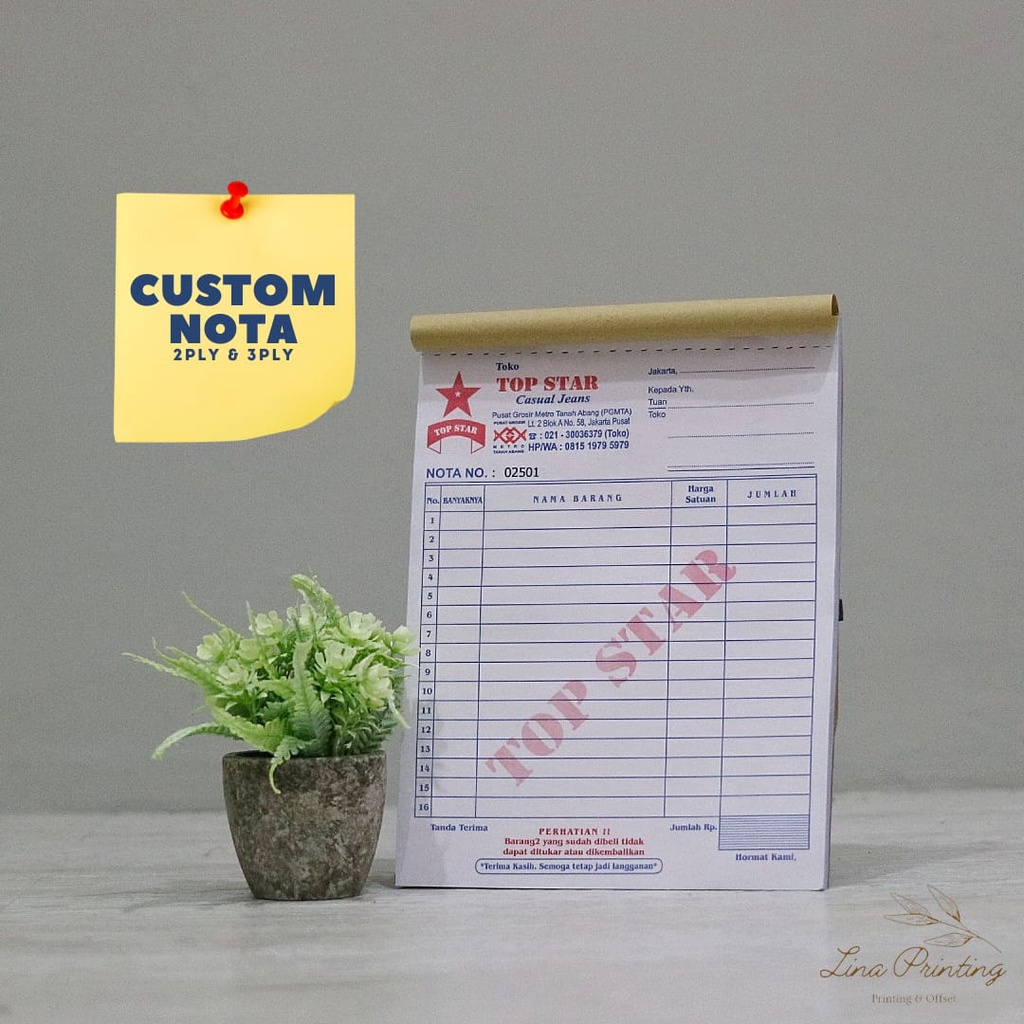 

HARGA NEGO Cetak Nota / Kwitansi / Custom / Free Design 2Ply