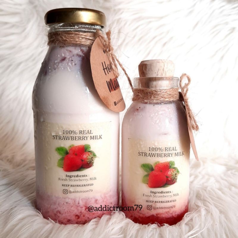 

fresh strawberry milk / susu strawberry / korea strawberry milk / susu