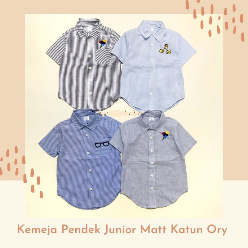 4-10Y Kemeja lengan pendek stripes Bee Bae ORIGINAL