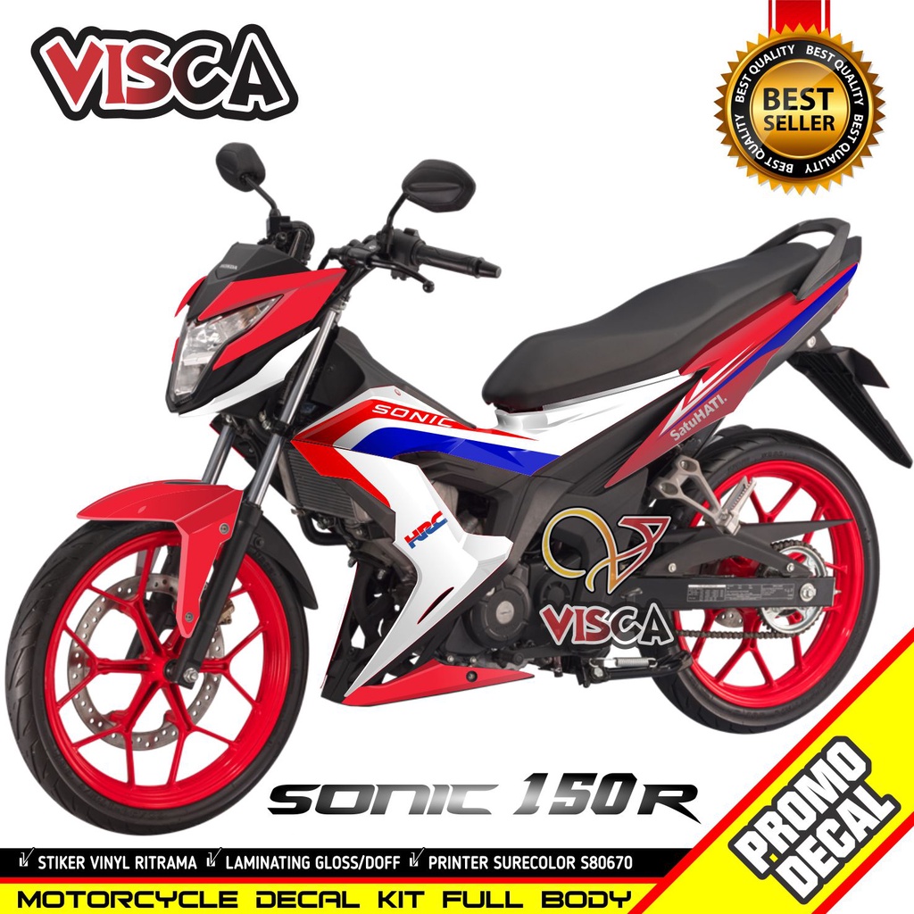 Decal Sonic 150r Full Body Stiker Sonic 150r Full Body Striping Honda Sonic 150r Road Race Striping 