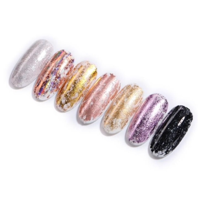 Gold silver pink black flakes flake hiasan nail art nail charm foil transfer