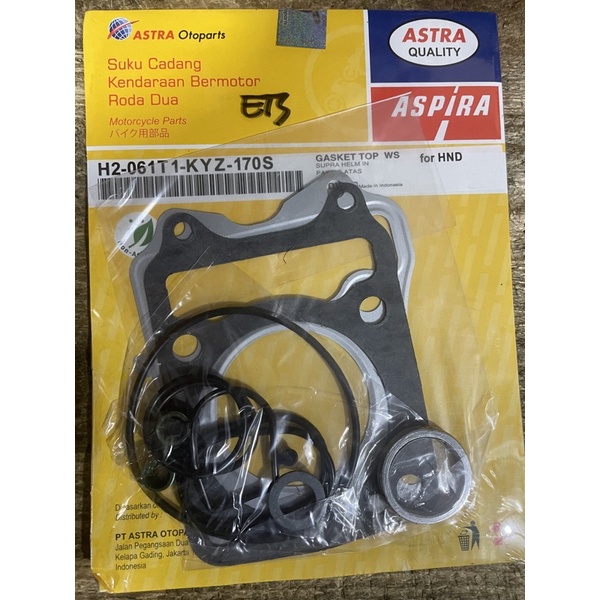 PAKING TOPSET ASPIRA HONDA SUPRA X 125 HELM IN KYZ