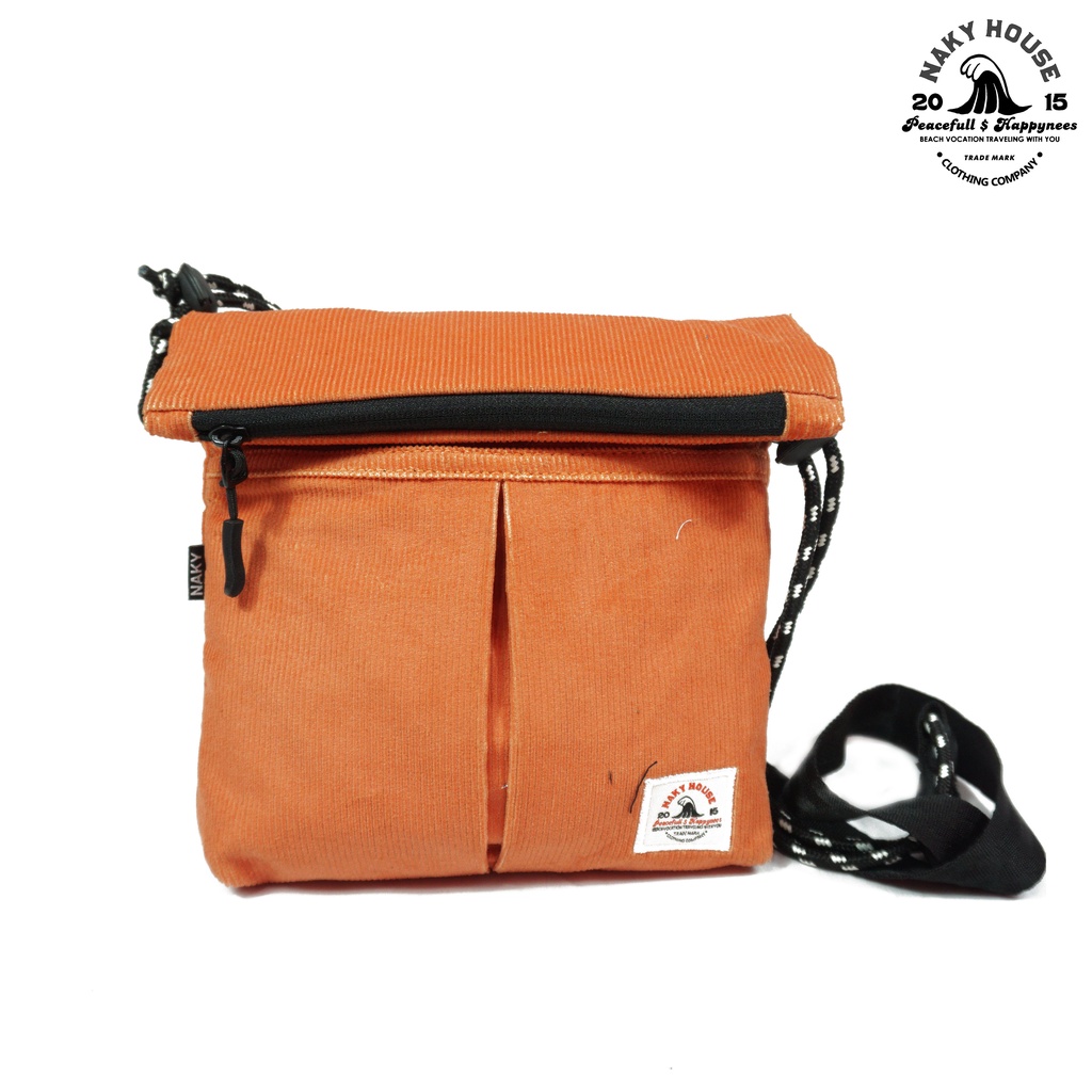 Tas Selempang corduroy pria wanita house of naky