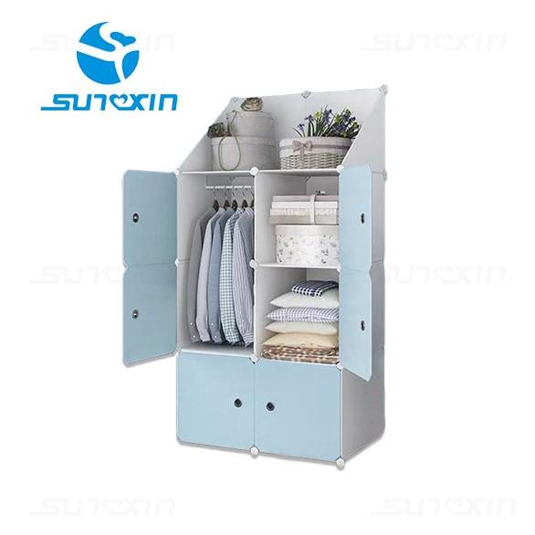 SUNXIN - LEMARI KOTAK PLASTIK PORTABLE BONGKAR PASANG 6 PINTU / LEMARI PLASTIK TERLARISS...,,,,,