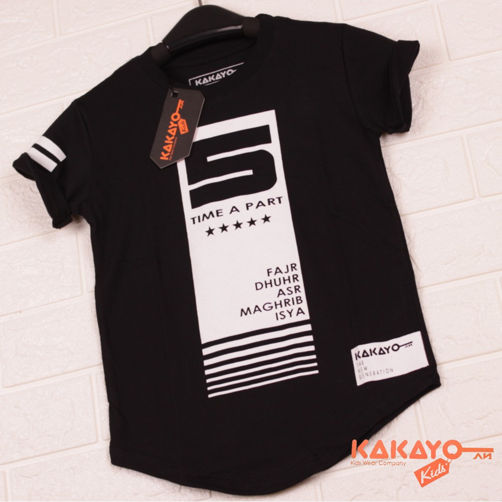 Kakayo Kids  /Kaos Anak laki/Muslim/Atasan/Baju anak cowok/pakaian anak/Bahan Katun 30s