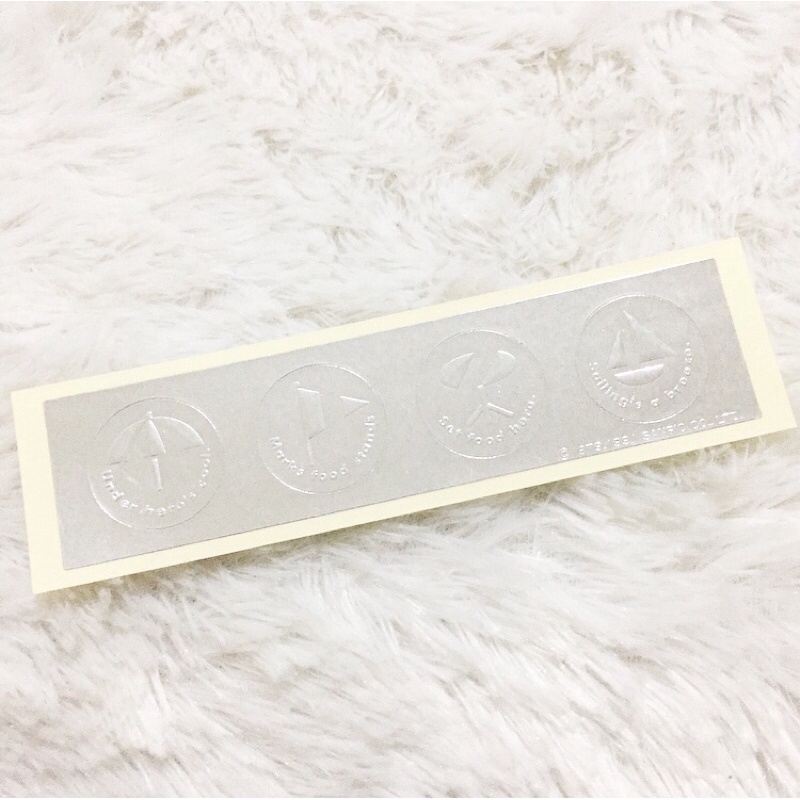 

Silver Metallic Art Paper Sticker Scrapbook Diary Jurnal Stiker Metalik Ori Impor Jepang Japanese Sticker