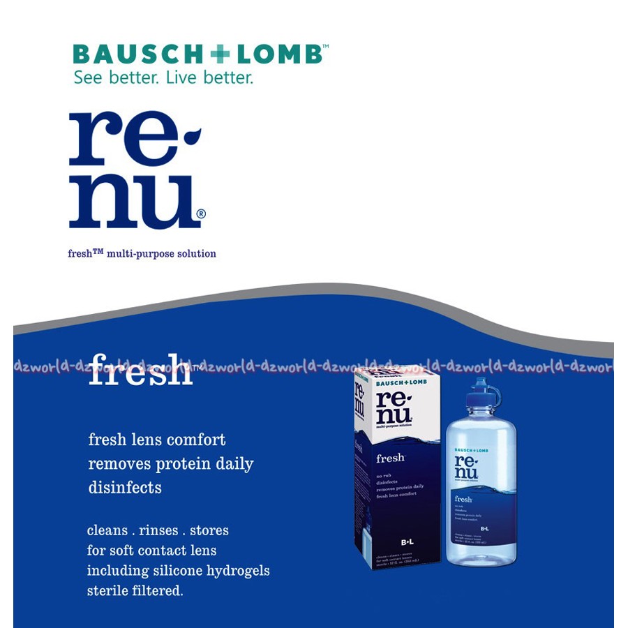 Renu fresh Re-nu pembersih softlense Botol 335ml