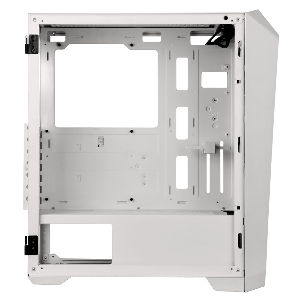 CASE ABKO HELIOS H300G WHITE | 3 Fan RGB ATX Temper Casing Abkoncore