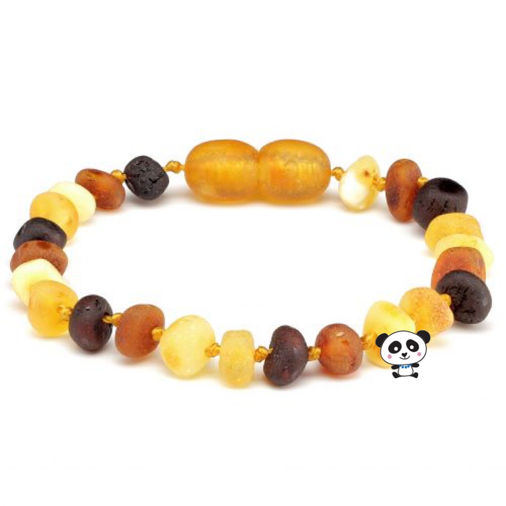  Gelang  Amber  RAW MULTICOLOR Pereda Nyeri Tumbuh Gigi Bayi  