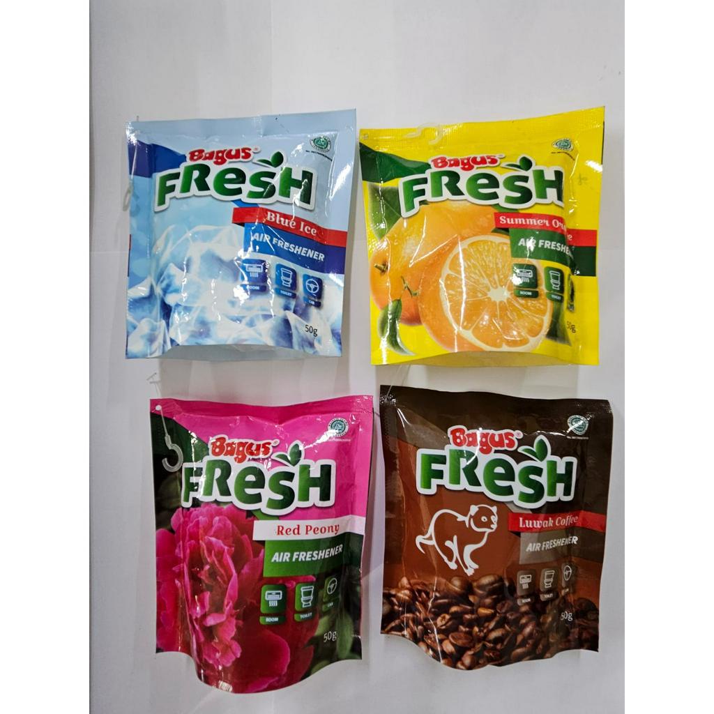 Bagus Air Freshener Pengharum Ruangan Gantung 50 Gram: Blue Ice, Red Peony, Luwak Coffee, Summer Orange