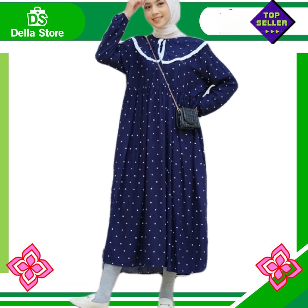 midi dres polkadot/midi dres polkadot katun