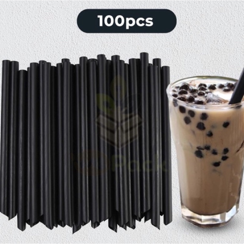 SEDOTAN BOBA STERIL HITAM 12 MM (50 PCS)