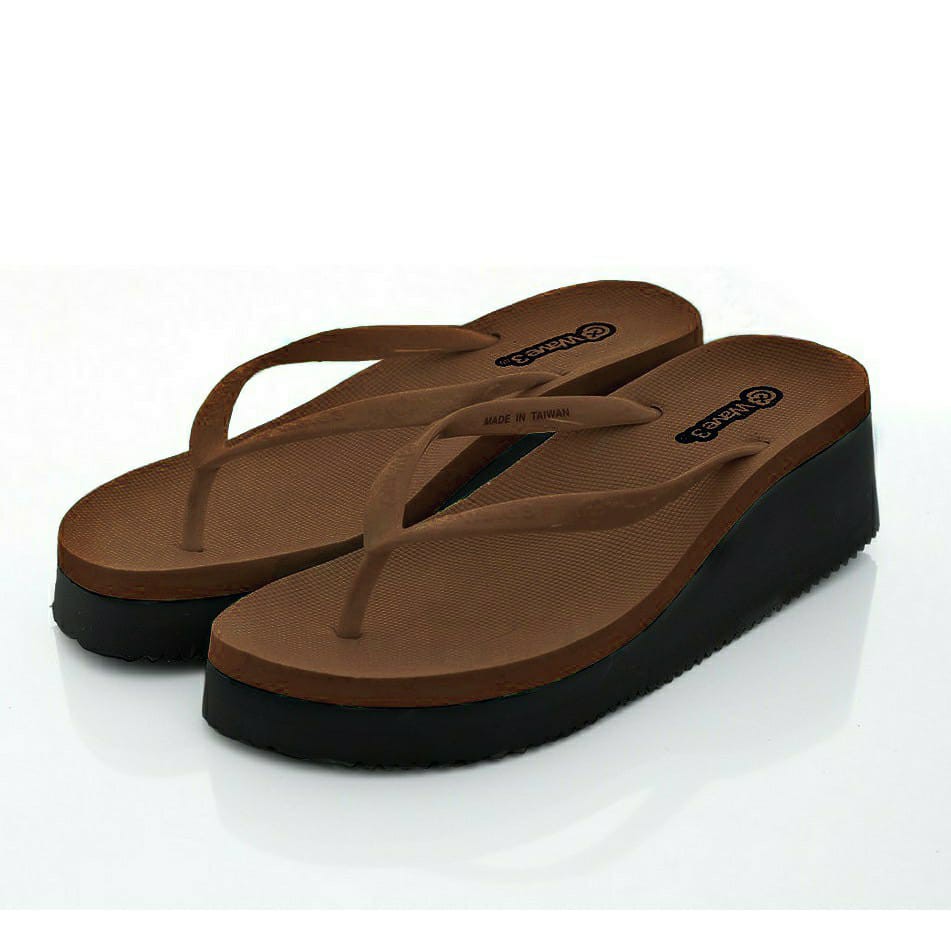 Sandal Wedges Jepit Tali Kombinasi