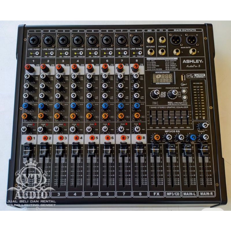 MIXER ASHLEY AUDIO PRO 8 8CHANEL ORIGINAL promo
