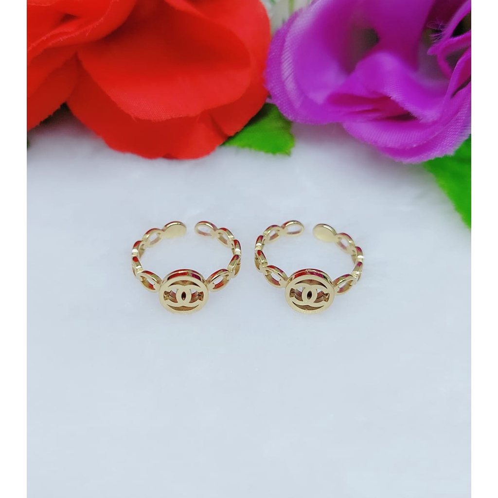 Cincin titanium permata perhiasan fashion 0444-0446