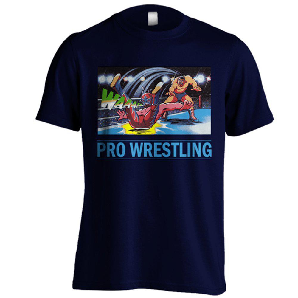 Kaos Big Size Distro Pro Wrestling 001 Warna Navy Biru Dongker Ukuran XXXL Baju Distro Pro Wrestling