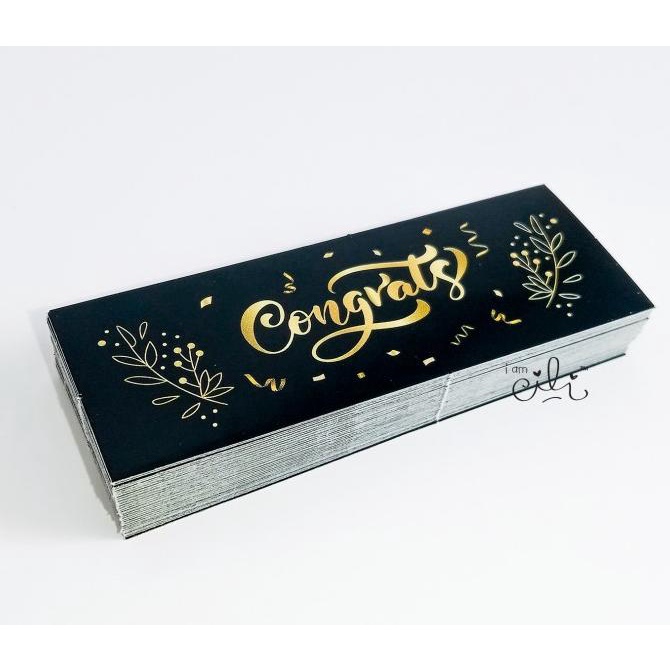 

populer] (SN025) Stiker MINI Congrats hitam