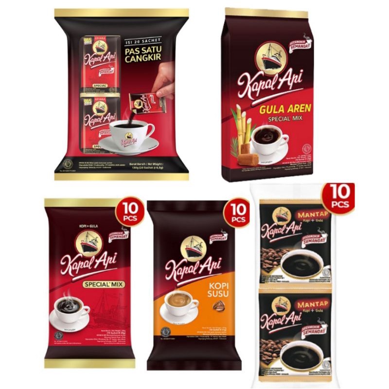 Jual Kapal Api Aneka Kopi sachet Special mix kopi mantab gula dan susu