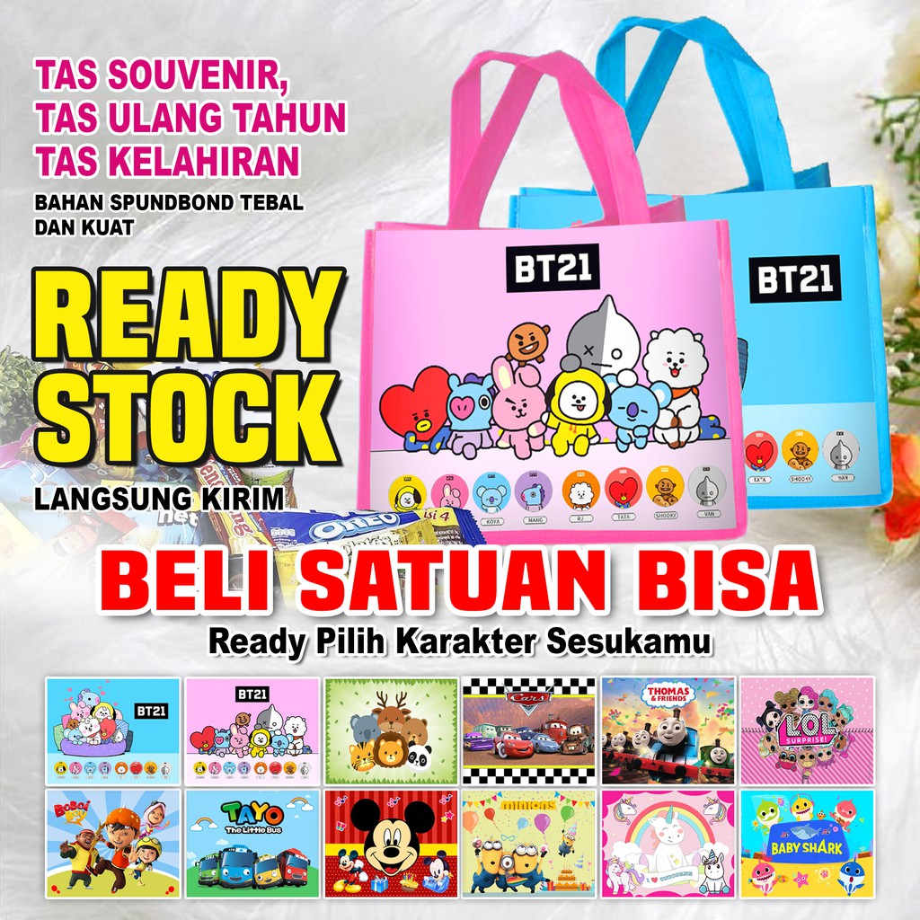 

Tas ultah Goodie Bag ulang tahun Ready Stock Tas Souvenir tas aqiqah