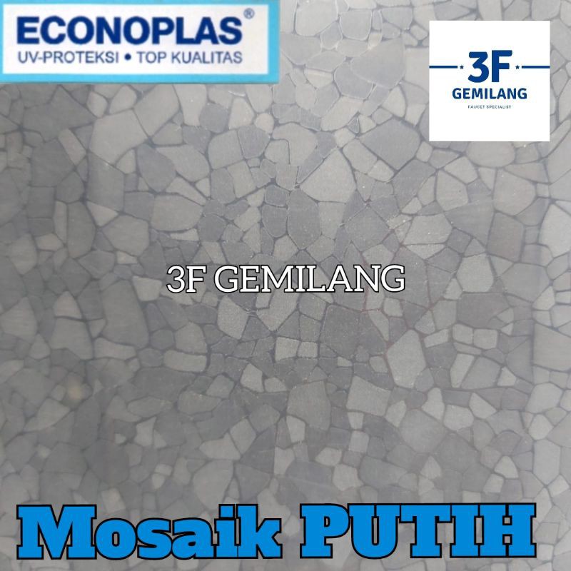 Fiber Plastik Penutup Pagar ECONOPLAS MOSAIK Meteran