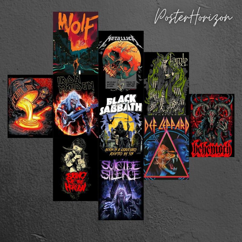 Isi 10pcs Poster Band Poster Metal Poster Kamar Poster Dinding Posterbmth Shopee Indonesia
