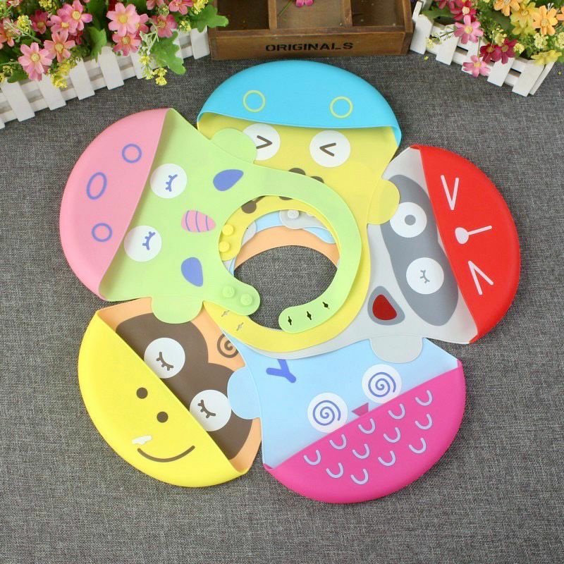 SLABER BABY BIB / Celemek Makan Bayi / Baby Bib Slaber / Bib Baby Burb Bahan Tebal Tatakan Iler Silicone silicon Motif