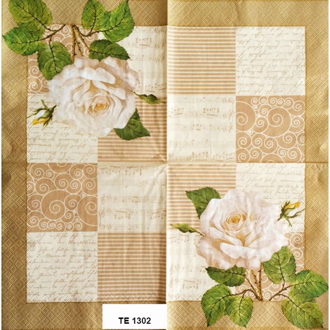 Tisu  Napkin Kerajinan  Decoupage Eropa  33X33 CM TE 1302 TTS