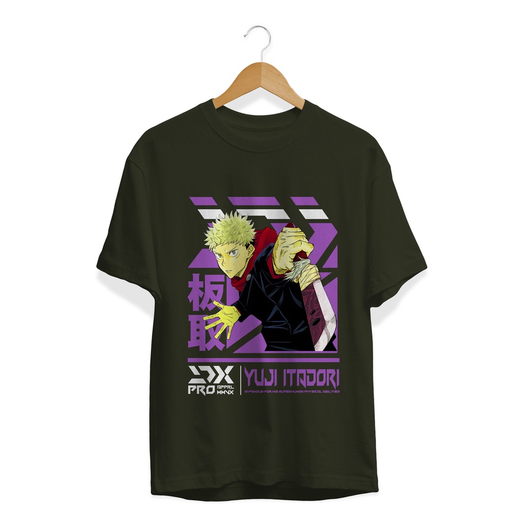 T-SHIRT KAOS ANIME YUJI ITADORI JUJUTSU KAISEN ITADORI YUUJI ANIME MANGA