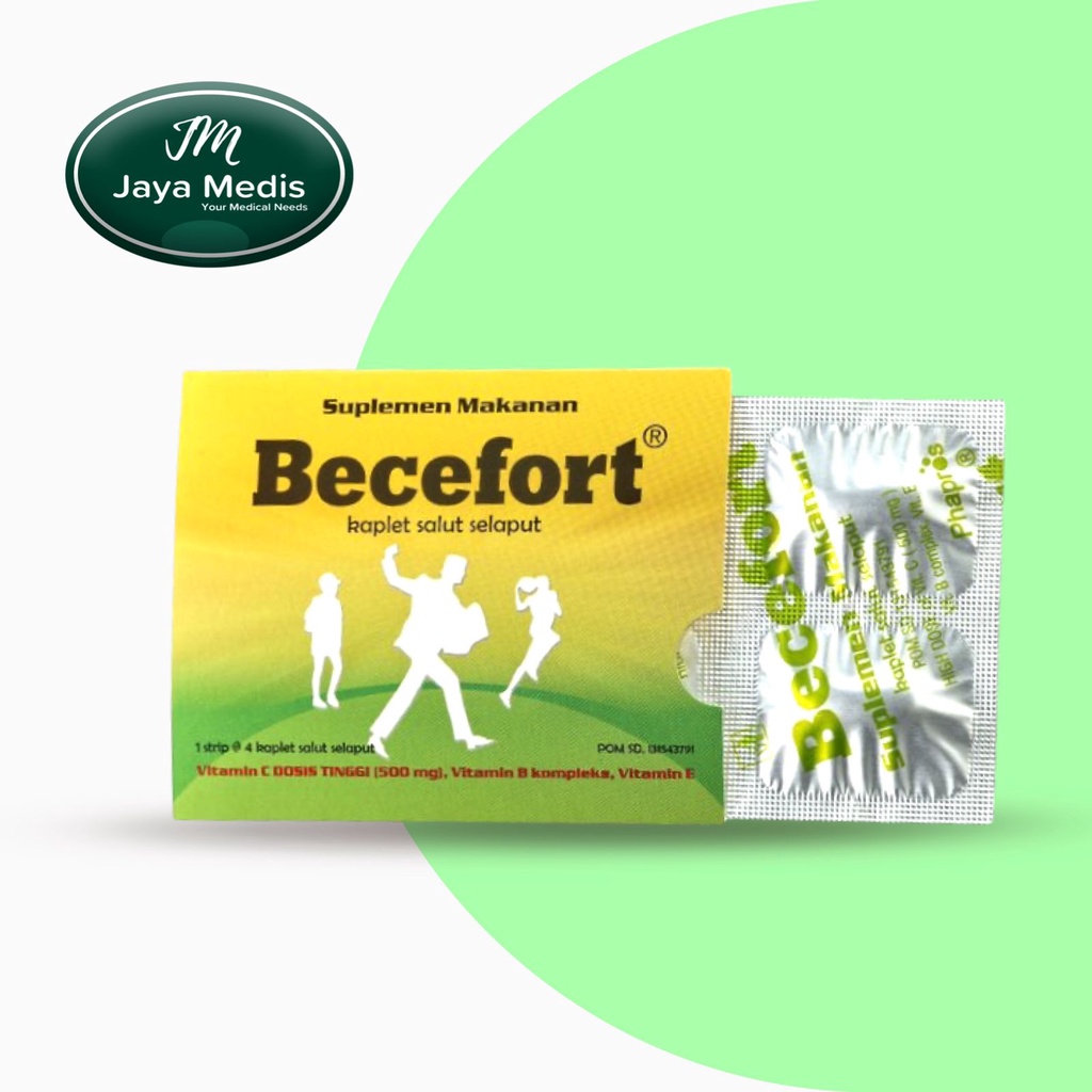 Vitamin Becefort - Suplemen Makanan - 1 Strip