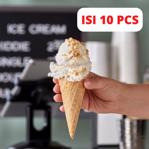 

WAFFLE CONE SOFT ICE CREAM | CONE ICE CREAM WAFFLE CLASIC | CONE ES KRIM WAFFLE KERUCUT | ISI 10 PCS