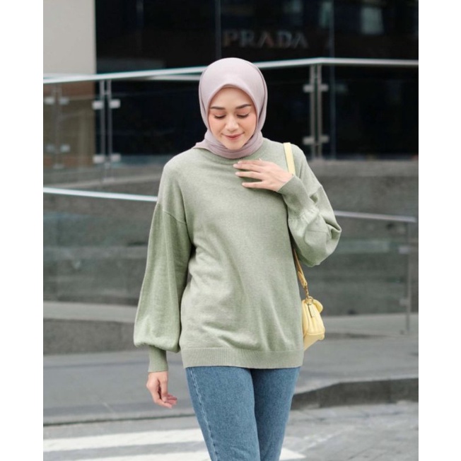Knit Blouse (Sage SM) by vanilla hijab