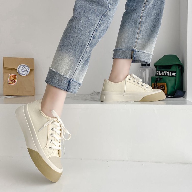 AVANCEID 1951 Sepatu Sneakers Wanita Canvas Kerja Sekolah Hitam Import