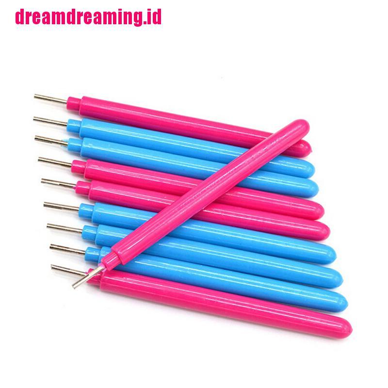 10pcs Alat Penggulung Kertas Quilling Bahan Plastik