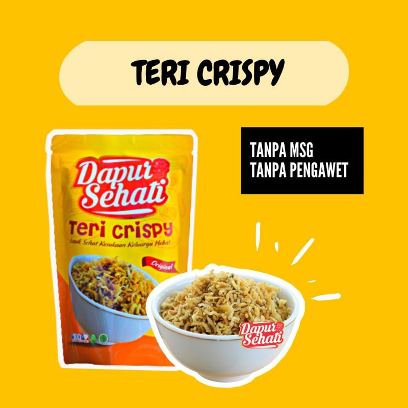 

Teri Nasi Dapur Sehati Crispy tanpa msg tanpa pengawet, lauk siap santap