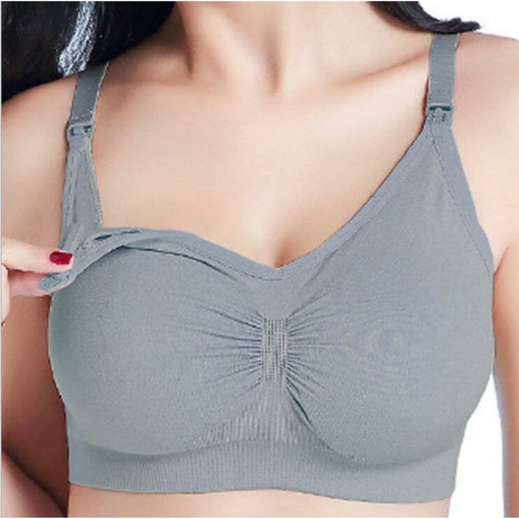 LIN054 Bra menyusui + free kait extender + free busa (bisa dilepas pasang) Kait 3, TANPA KAWAT Ny...