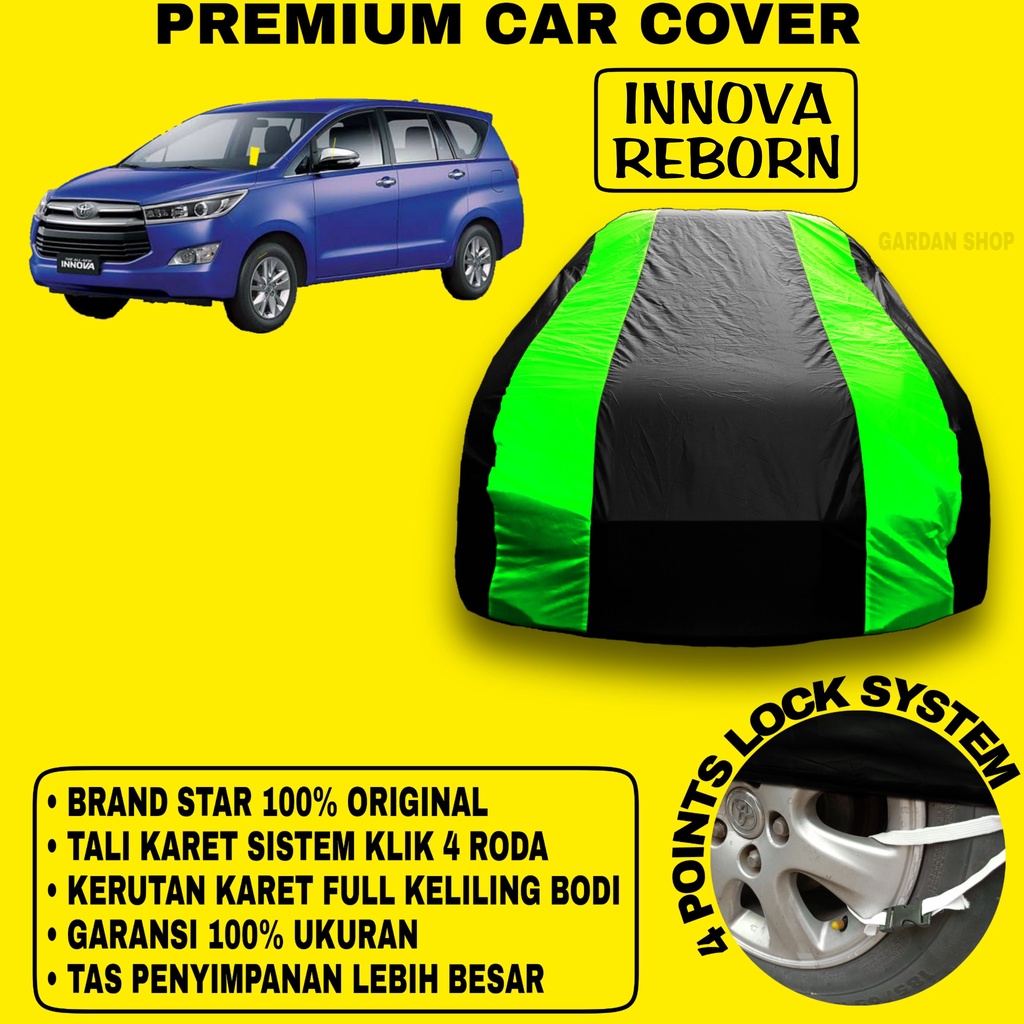 Body Cover INNOVA REBORN Sarung Strip HIJAU Penutup Pelindung Bodi Mobil Innova Reborn PREMIUM