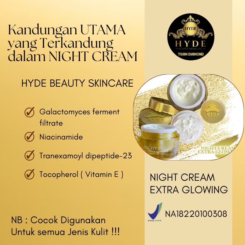 Cream Malam Glowing Hyde Beauty Skincare