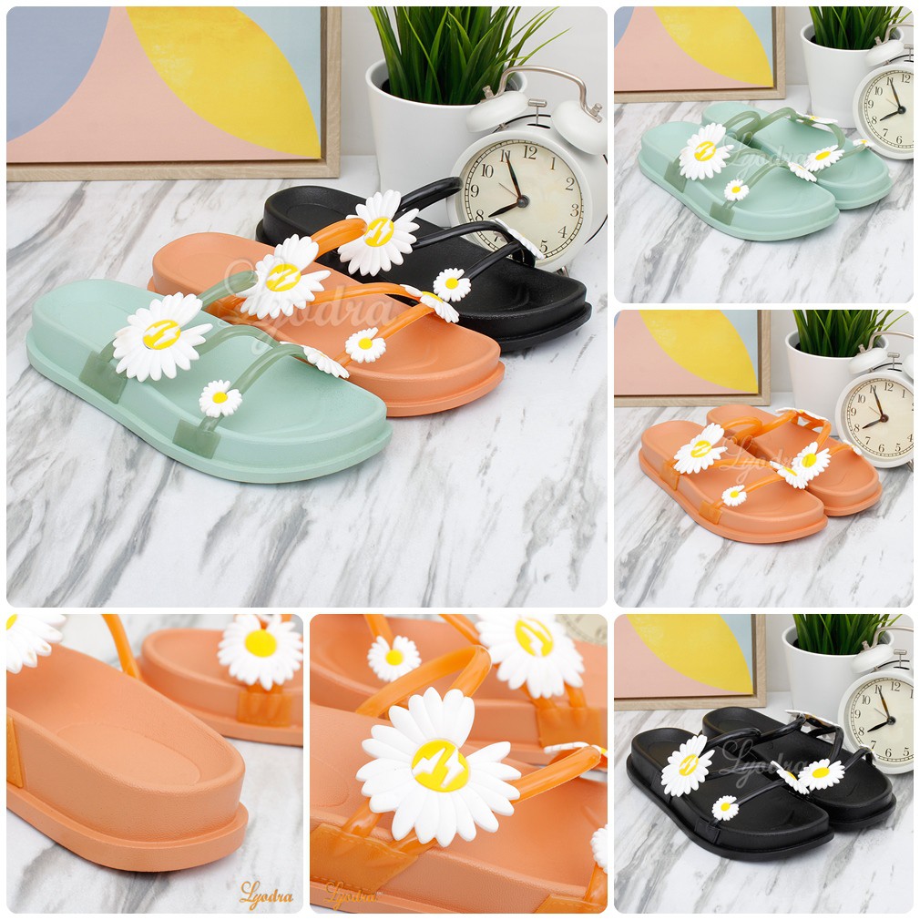 Lyodra Raelyne Flip Flop Jelly Shoes Import LDR101 Real Pict TANPA KOTAK SEPATU