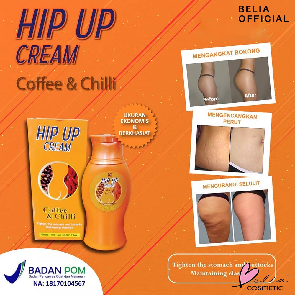 ❤ BELIA ❤ SYB Hip Up Cream Coffee &amp; Chili | Cream Tubuh | Cream Pengencang Kulit (✔BPOM)