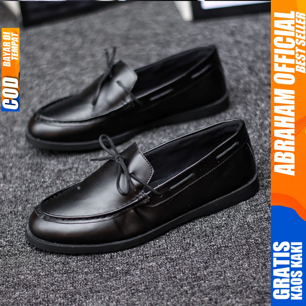 ELDER Sepatu Formal Pria Kulit Sintetis Sepatu Pria Casual Pantofel Sepatu Kasual Cowok / Cowo Oxford Kerja Kantor Kuliah Kondangan Gaya Keren Kekinian Original Murah Terlaris