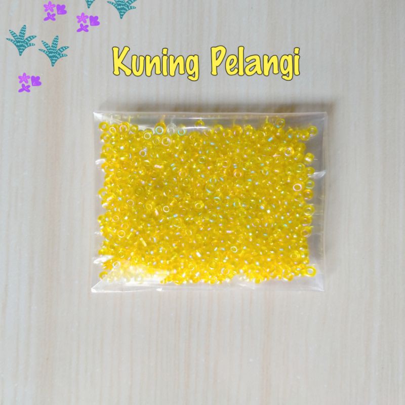 Mote Manik Payet Pasir Pelangi / AB Ukuran 11/0 - 2MM ( 10 Gram )