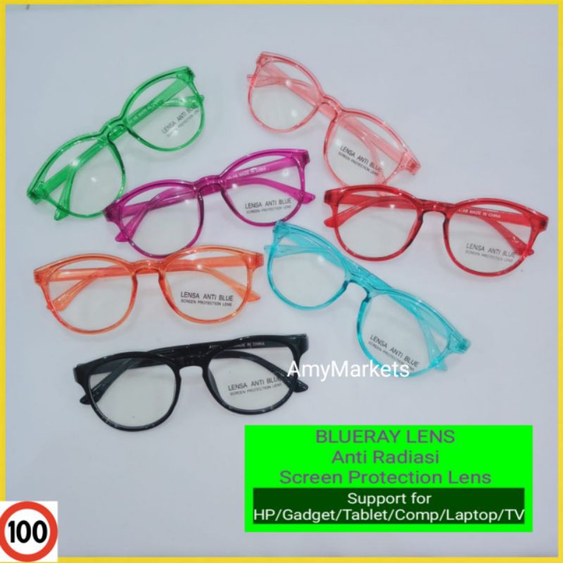100. Kacamata Anti Radiasi - LENSA BLUERAY. Anak 1-9 Tahun. AV036AB. MURMER & REALPICT