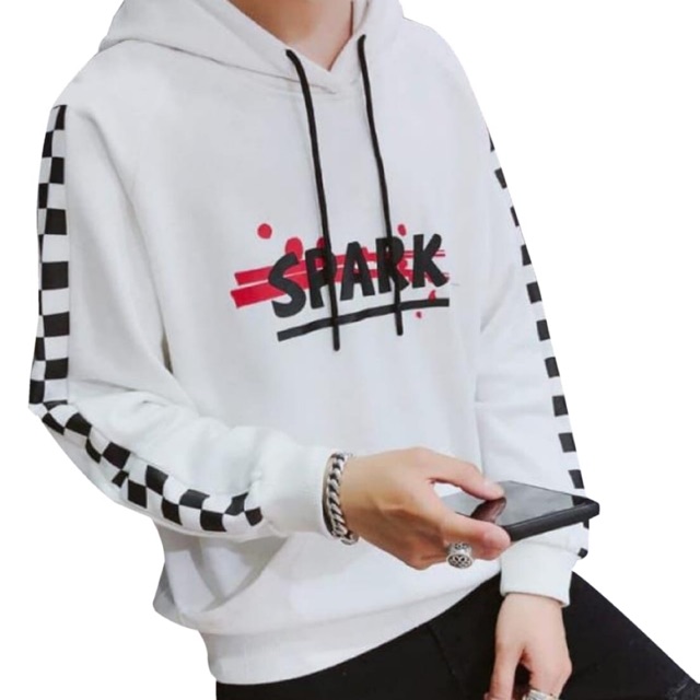 SWEATER HOODIE COWOK SPARK SWETER PRIA MOTIF FASHION KEKINIAN PREMIUM