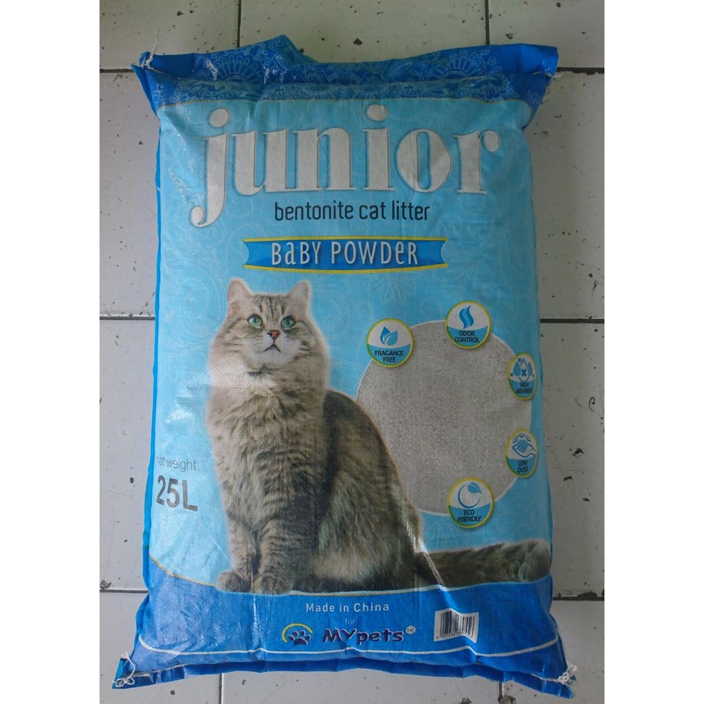 Junior Cat Sand 25 litter Pasir Kucing | Shopee Indonesia