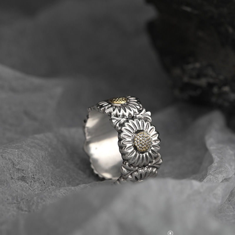 Cincin Bentuk Bunga Daisy Gaya Korea