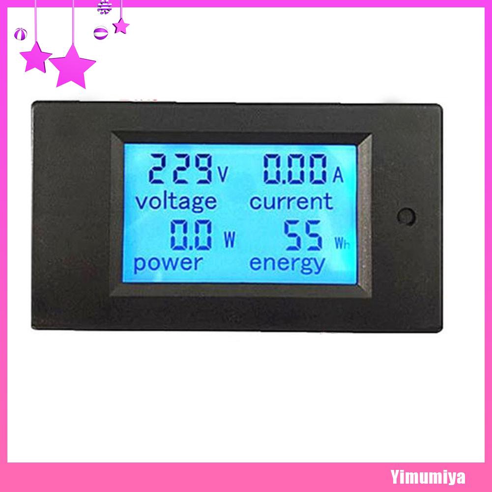 20A DC Digital LCD Power Panel Meter Monitor Power Energy Voltmeter Ammeter