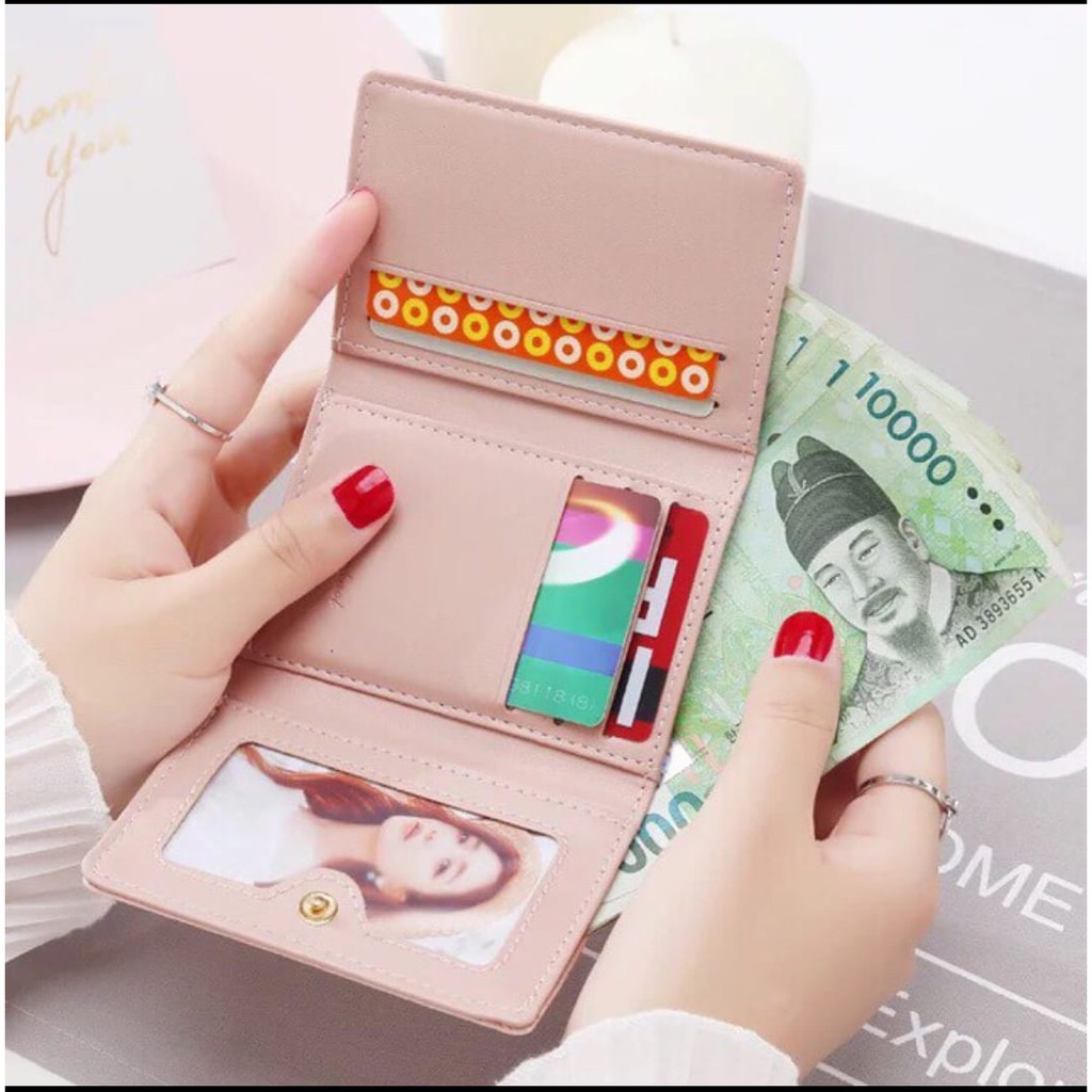 ( Fy ) COD Dompet import Dompet Wanita mini dompet Lipat mini Cantik Dompet Import Real Pict C11