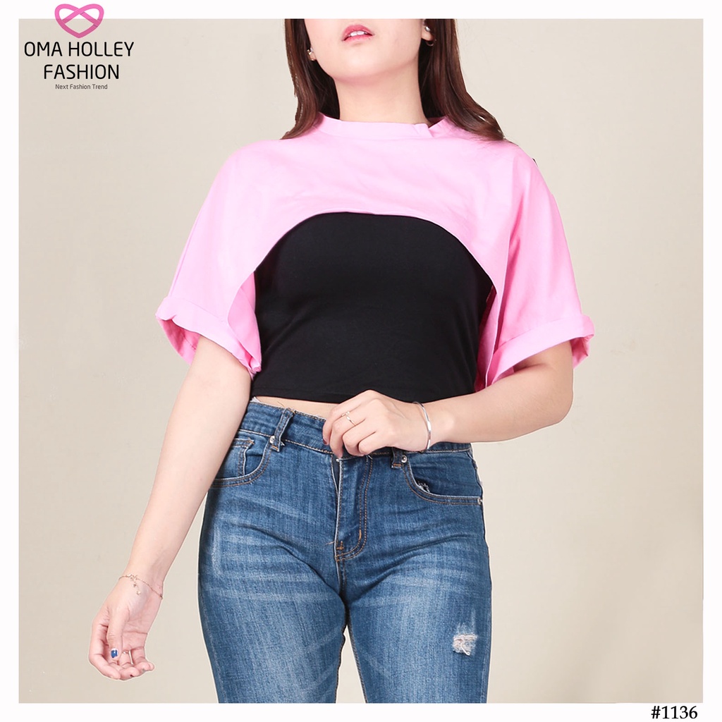 (COD)OH Fashion Sunny tee Korean Crop Top (Berska) #1136