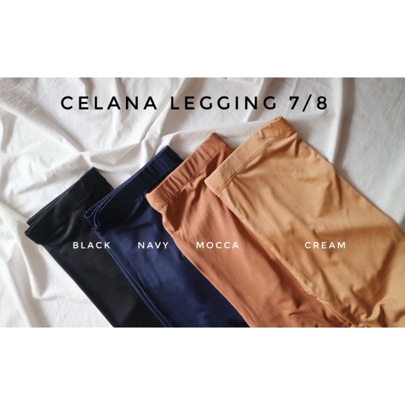 CELANA LEGGING 7/8 / LEGGING SELUTUT OLAHRAGA / LEGGING PANJANG BAHAN LICIN
